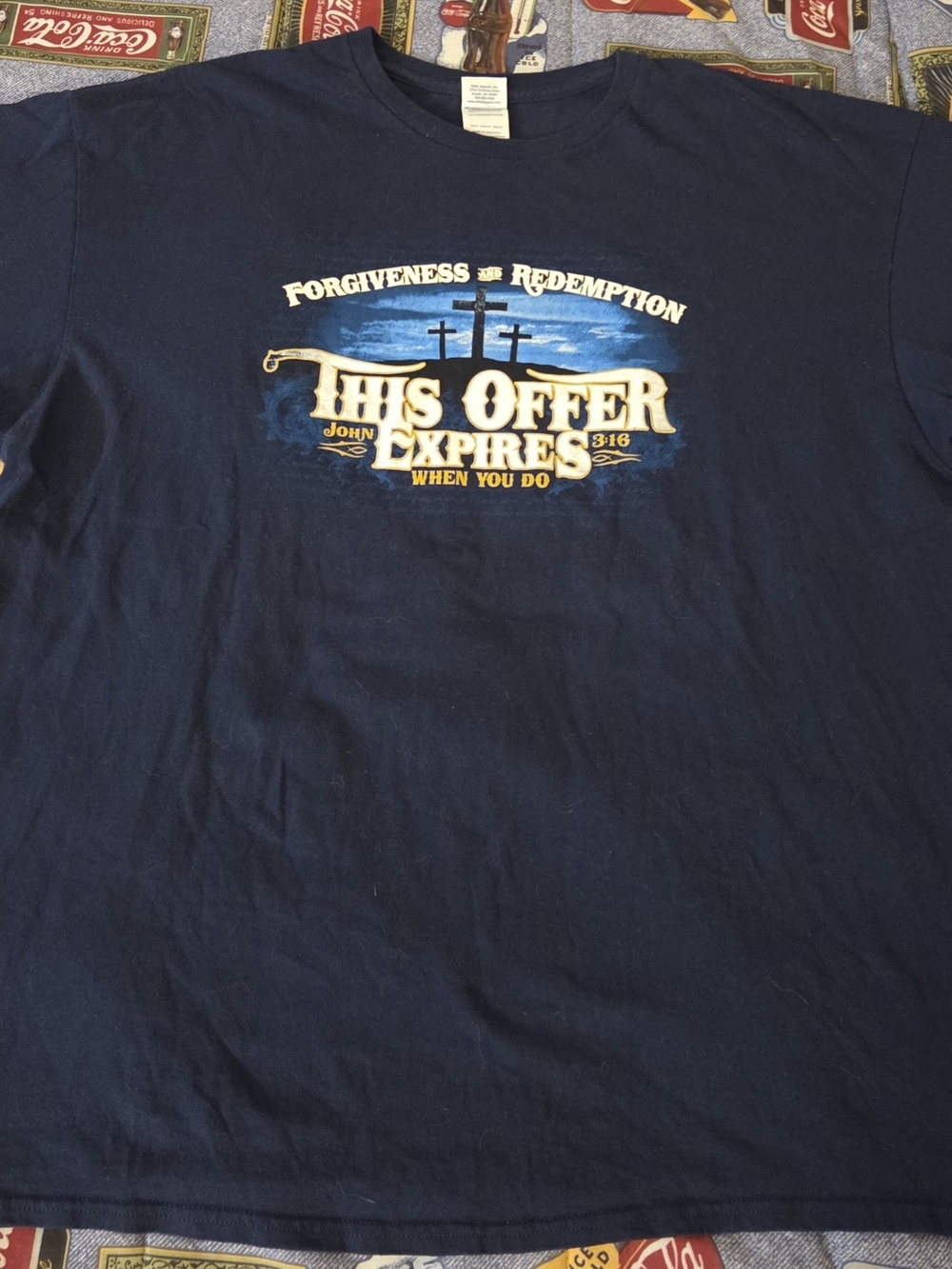 Forgiveness & Redemption "This Offer Express" Navy Graphic Tee